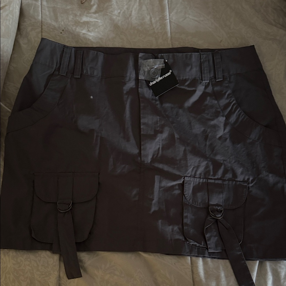 Charlotte Russe Black Mini Skirt with Cargo Pockets